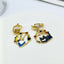 Fashion Cartoon Enamel Butterfly Bow Drop Earrings