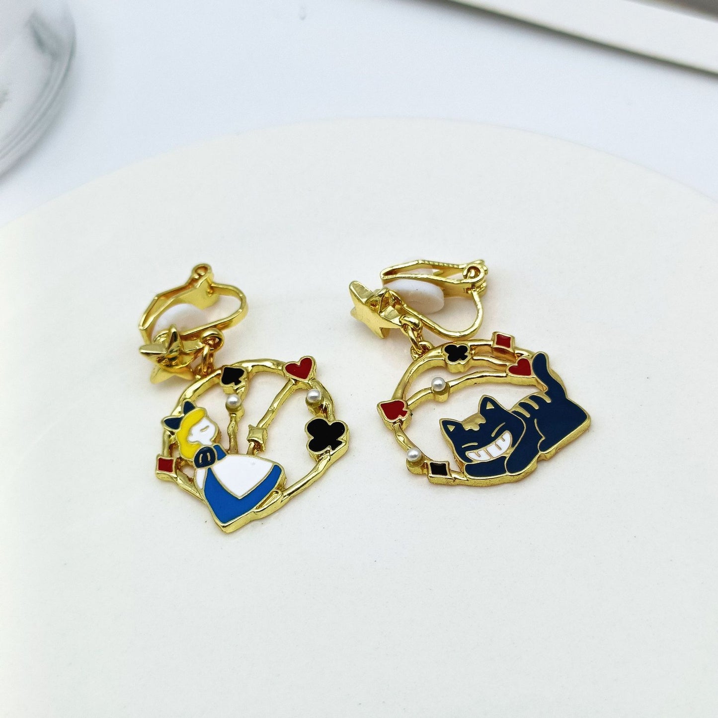 Fashion Cartoon Alloy Enamel Stoving Varnish Drop Earrings