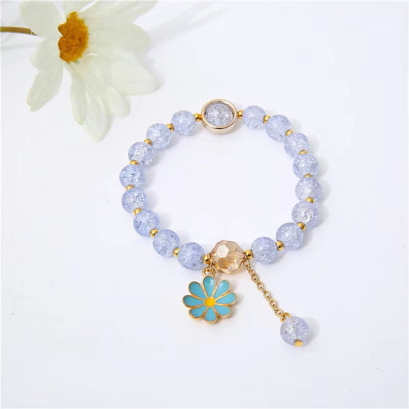 Sweet Daisy Crystal Beaded Women's Bracelet