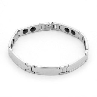 Geometric Titanium Steel Rhinestone Couples Energy Bracelets