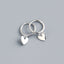 Korean Simple Heart-Shaped S925 Silver Earrings for Women