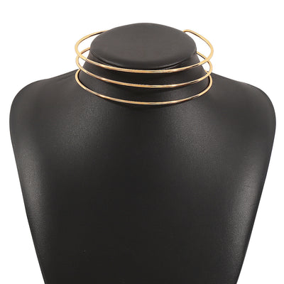 Hip-Hop Punk Geometric Metal Choker Necklace