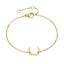 Simple Style 14K Gold Plated Moon Stainless Steel Bracelet