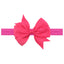 Solid Color Floral Baby Bow Headband with V-Shaped Ribbon - 21 Colors Available