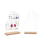 Retro Transparent Acrylic Jewelry Display Stand with Wooden Base