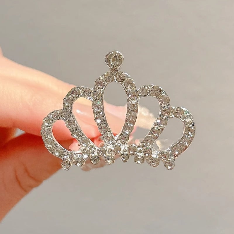 Children's Geometric Pearl Alloy Crown Hair Comb