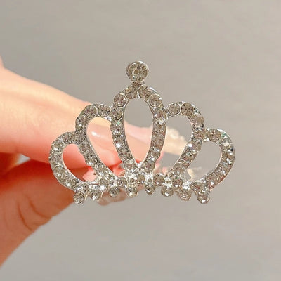 Children's Geometric Pearl Alloy Crown Hair Comb