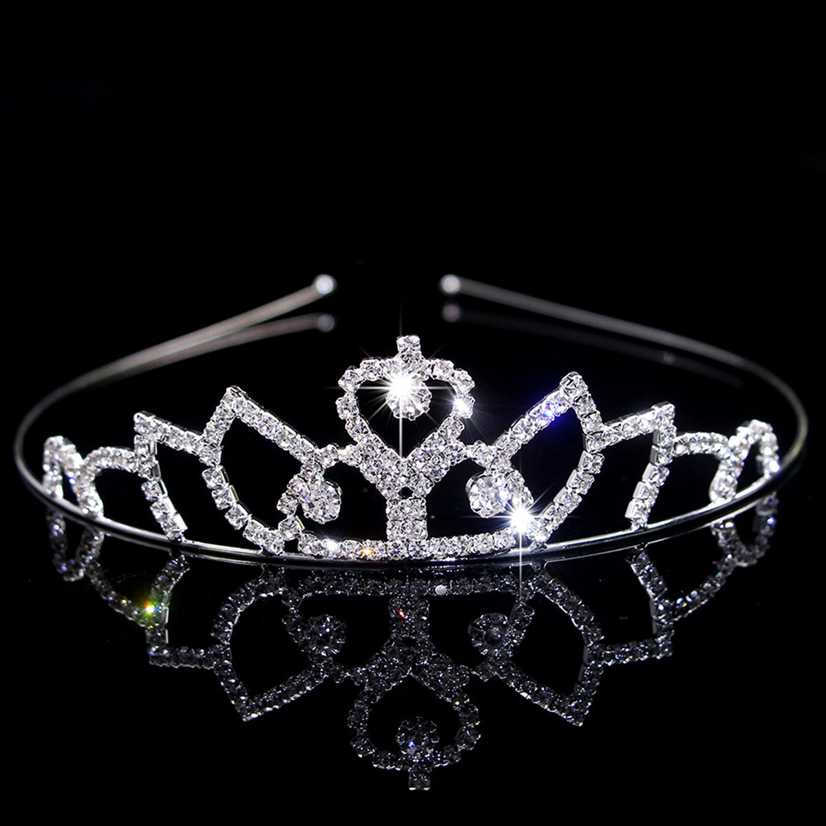 Women's Elegant Bridal Rhinestone & Pearl Crown Headband