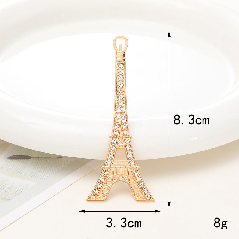 Eiffel Tower Alloy Rhinestone Jewelry Accessories for DIY and Fashion Embellishments