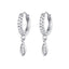 Retro Lightning Oval Zircon Gold Plated Drop Earrings