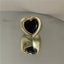 Colorful Enamel Heart-shaped Gemstone Ring - Bold Fashion Design