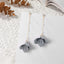 Simple Style Leaf Acrylic and Pearl Flower Drop Earrings for Women