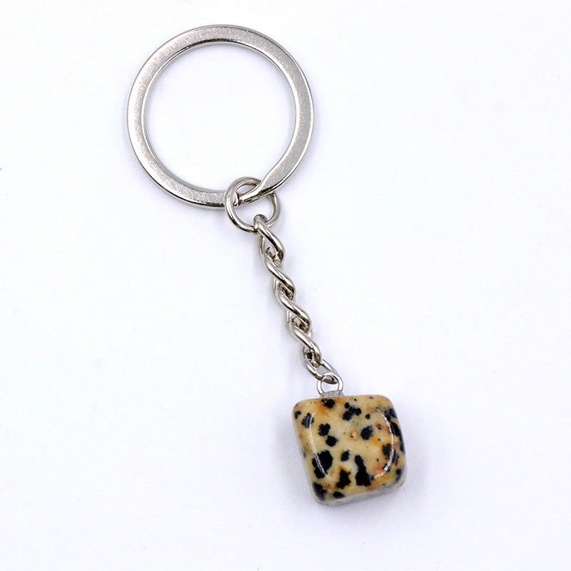 Irregular Natural Stone Crystal Keychain Pendant for Bags