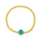 Korean Style Smiley Face Beaded Gold-Plated Bohemian Bracelet