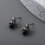 1 Pair Minimalist Black Onyx Claw Stud Earrings