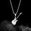 Intercolor Titanium Steel Guitar Pendant Necklace for Couples