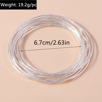 Simple Style Multi-Circle Zinc Alloy Women's Bangle Bracelet