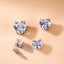 Heart Shape Zircon Stainless Steel Magnetic Cartilage Stud Earrings