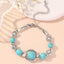 Ethnic Retro Turquoise Beaded Alloy Women's Bracelet Chain