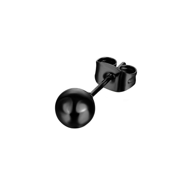 Simple Style Solid Color Stainless Steel Ear Studs 1 Piece