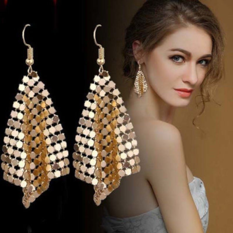 Fashion Geometric Aluminum Sequins Women'S Drop Earrings 1 Pair