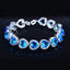 European Luxury Heart-shaped Blue Gemstone Bracelet