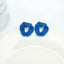 Klein Blue C Shape Alloy Stud Earrings - Niche Simple Design Korean Style for Women