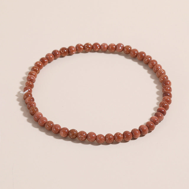 Fashion Geometric Agate Natural Stone Beaded Friendship Bracelet