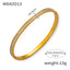 Elegant 18K Gold Plated Rhinestone Titanium Steel Bangle Bracelet