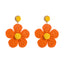 1 Pair Bohemian Flower Raffia Braid Drop Earrings