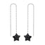 Fashion Star Stainless Steel Plating Drop Earrings 1 Pair