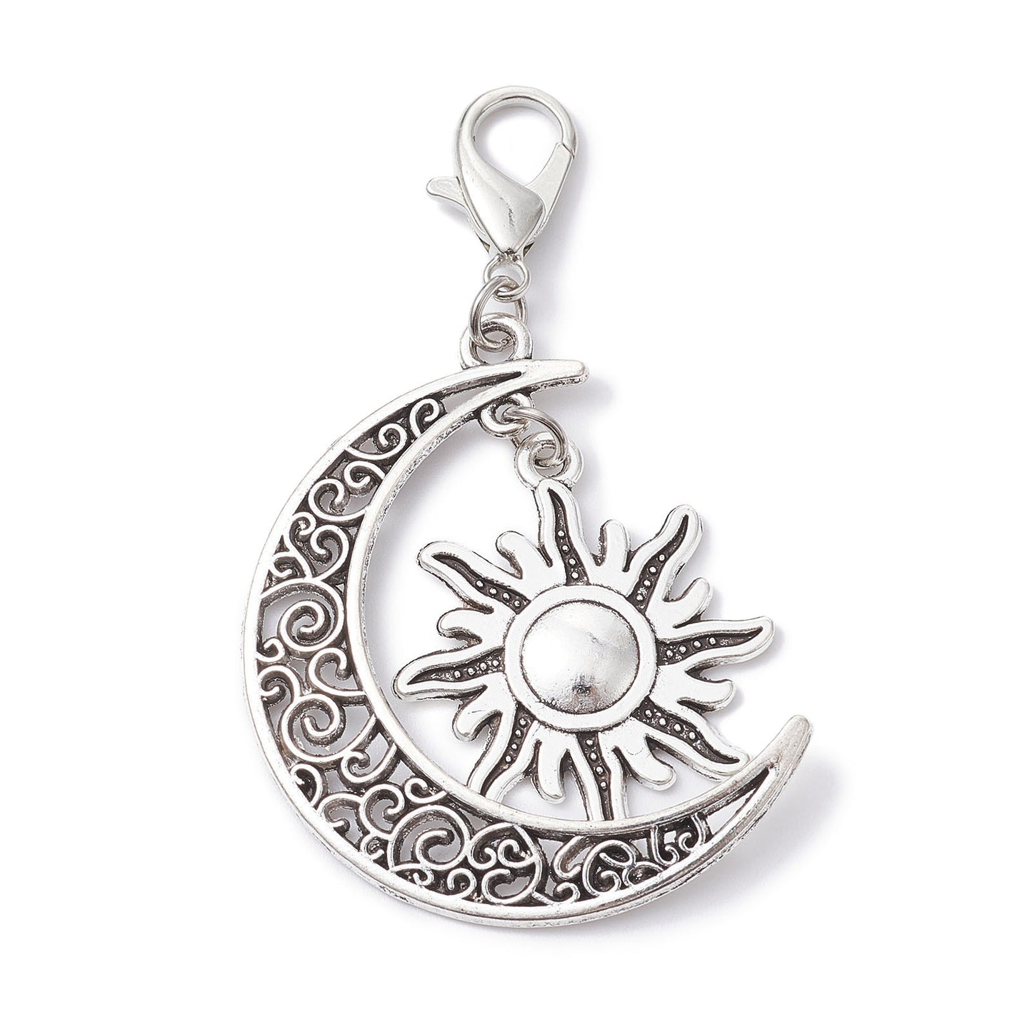 Simple Style Sun Moon Star Alloy Keychain with Lobster Clasp Pendant