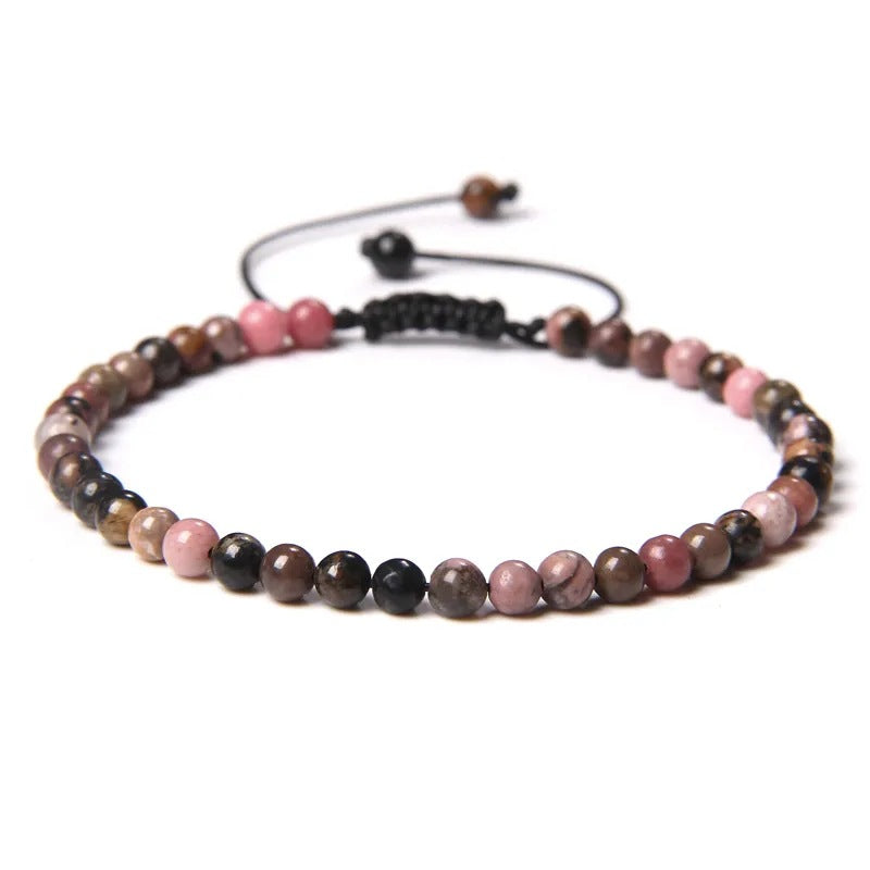 Casual Natural Agate Stone Adjustable Knitting Bracelet