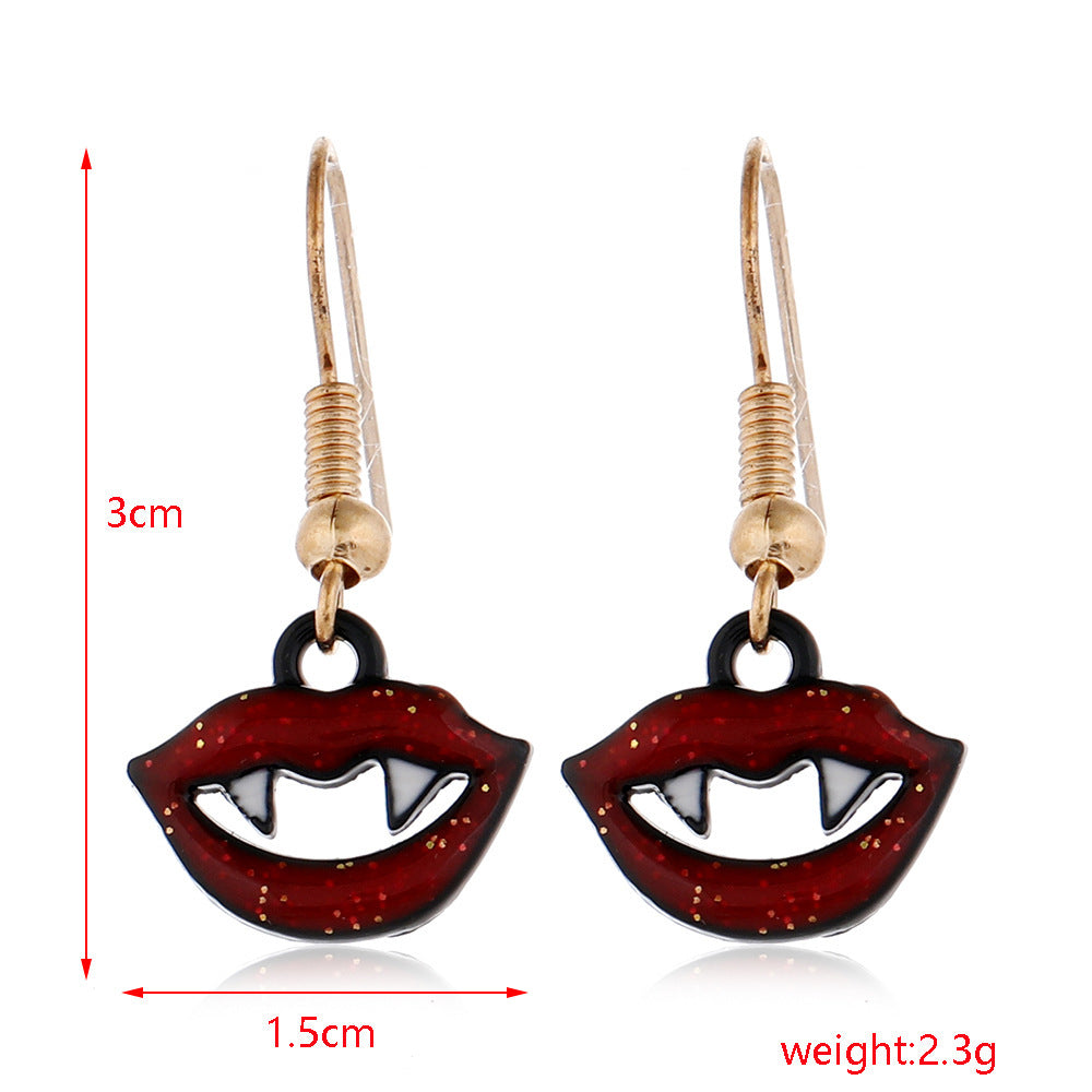 Wholesale Halloween Series Skull Spider Pumpkin Alloy Earrings Set Nihaojewelry