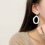 1 Pair Geometric Irregular Resin Hollow Out Women's Drop Earrings