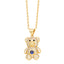 Cute Sweet Little Bear 18K Gold Plated Zircon Pendant Necklace