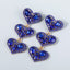 Retro Heart-shaped Color Diamond Pendant Earrings