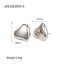 INS Style Heart Shape 16k Gold Stainless Steel Statement Earrings