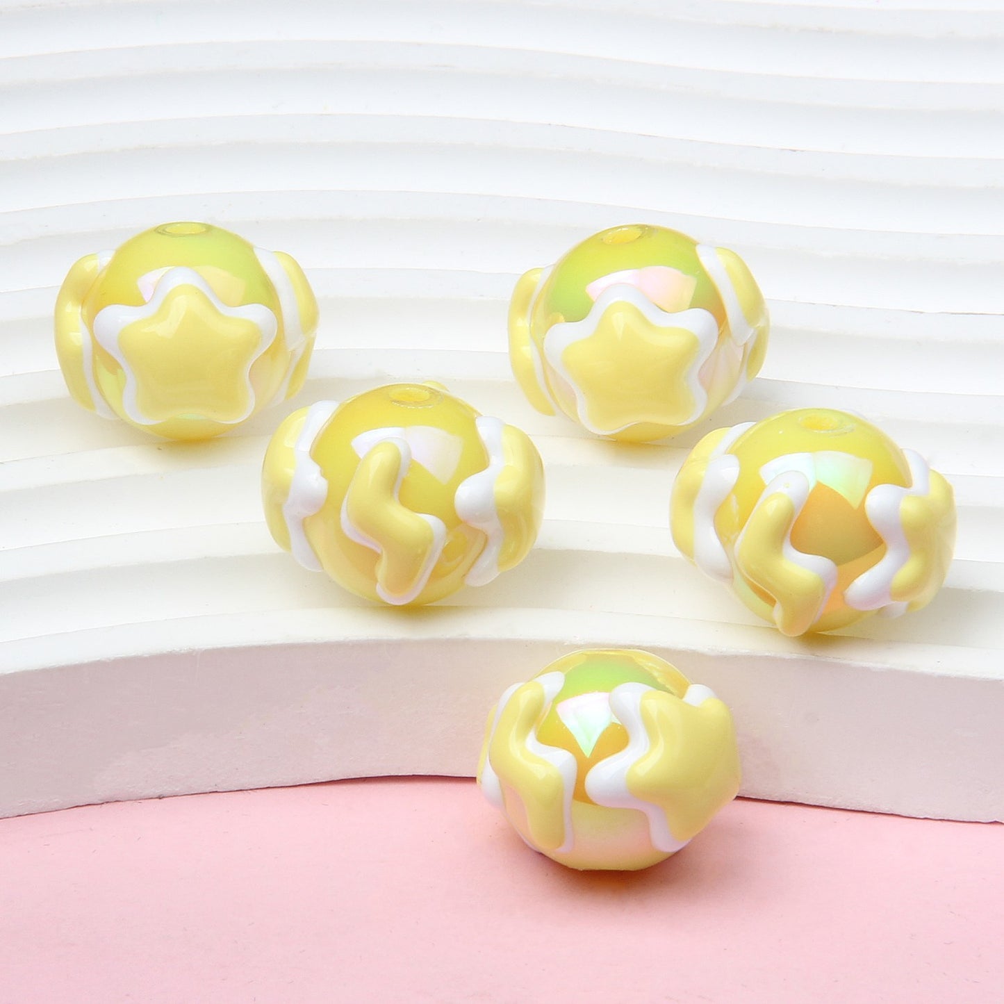 Acrylic Heart Shape Beads for DIY Jewelry and Crafts