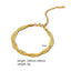 18K Gold Plated Geometric Stainless Steel Chain Bracelet for Women