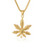 Retro Punk Maple Leaf Stainless Steel Men's Pendant Necklace