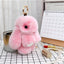 Plush Rabbit Faux Fur Bag and Car Charm Keychain