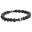 Retro Geometric Volcanic Rock Beaded Bracelet for Men