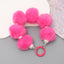 Sweet Flower Beaded Fur Ball Keychain and Phone Charm Bracelet