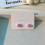 1 Pair Acrylic Patchwork Ear Studs - Candy Color Frosted Beanie Earrings, Japanese and Korean Fashion for Women