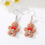 Fashion New Cartoon Gingerbread Man Small Resin Earrings Three-Dimensional