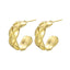 INS Style C Shape Metal Plating No Inlaid Women'S Earrings