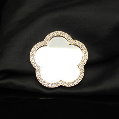 10 PCS 50mm Zinc Alloy Rhinestone Flower DIY Mirror Phone Case Accessories