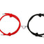 Magnetic Heart Couple Bracelets with Red Rope and Alloy Charm