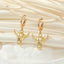 Punk Alloy Rose Cross Bull Head Rocket Earrings